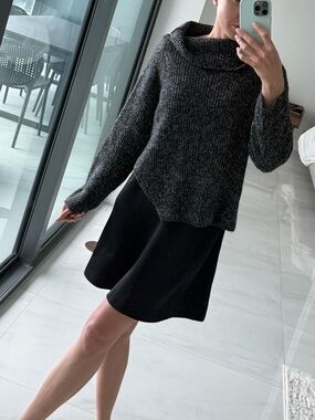 Pinko Black Backless Dress + sweater